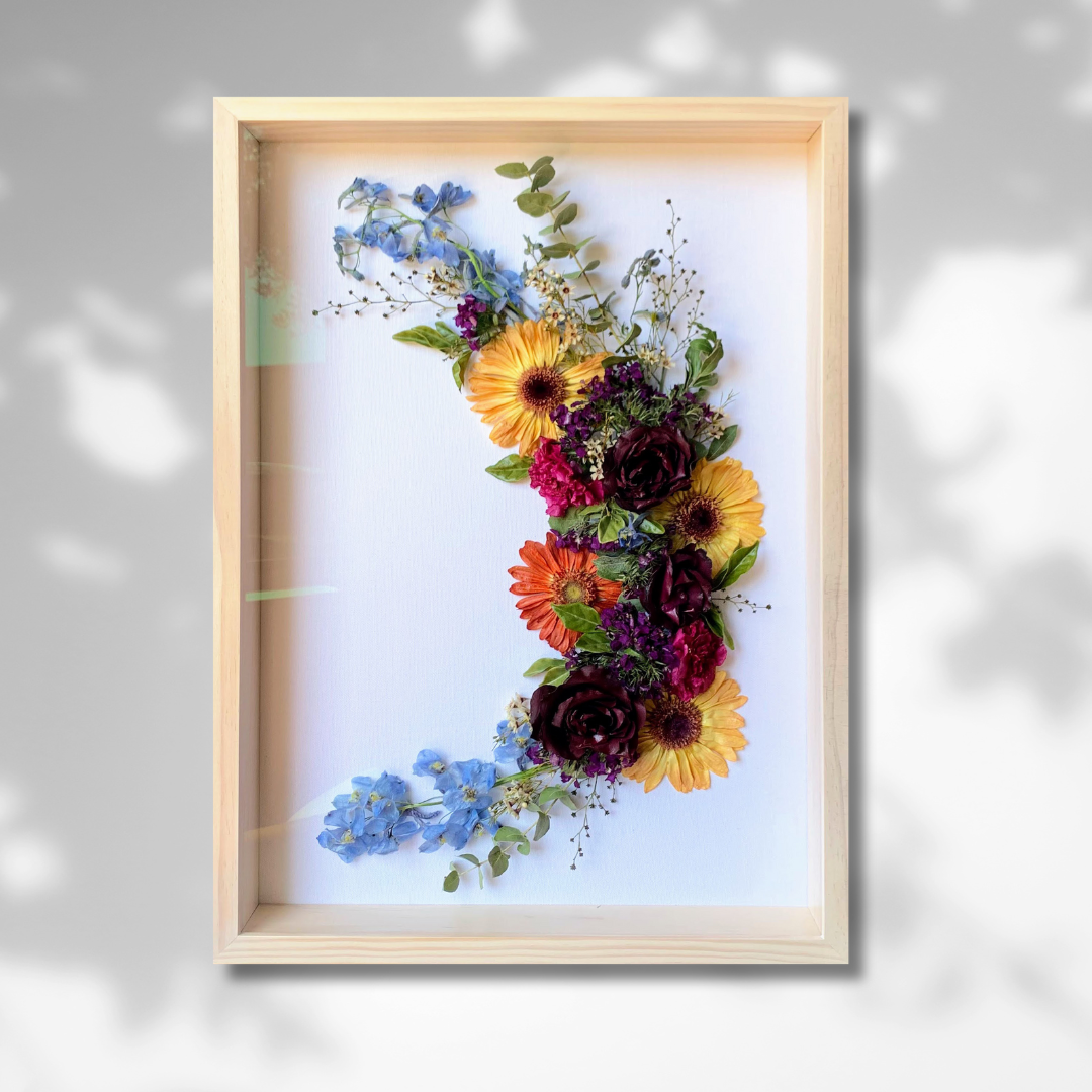 Large Rectangle Framed 3D Flower Preservation